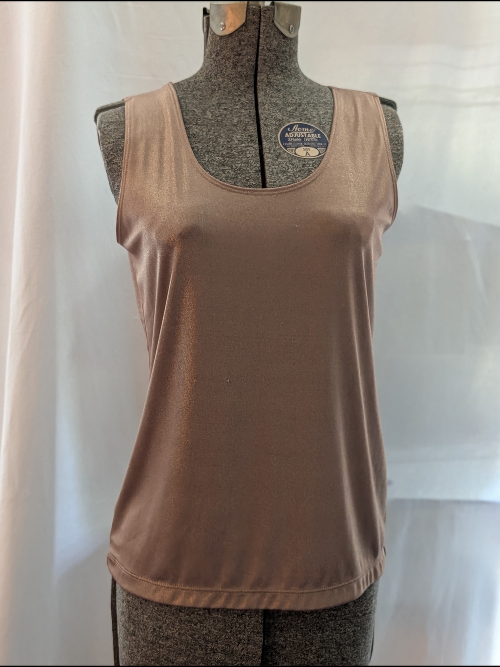 Scoop Neck Women's Chico Tank Top in Taupe
